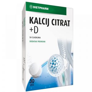 Dietpharm Kalcij citrat + D šumeće tablete a30